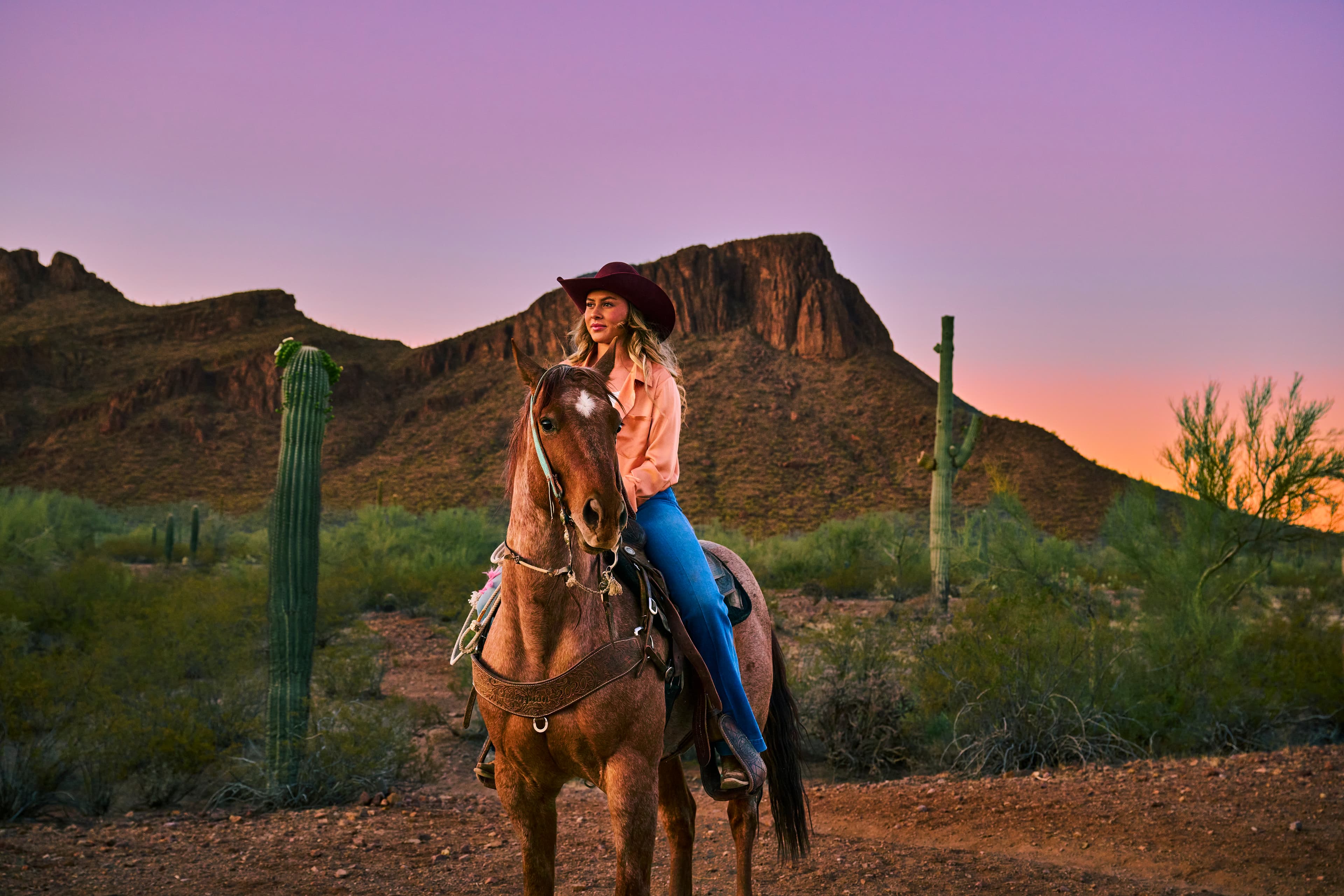 Sunset horseback ride
